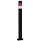 Barrier post | Black - Line | 70 x 70 mm | stationary | to be fixed by plugs | with base plate 100 x 150 mm